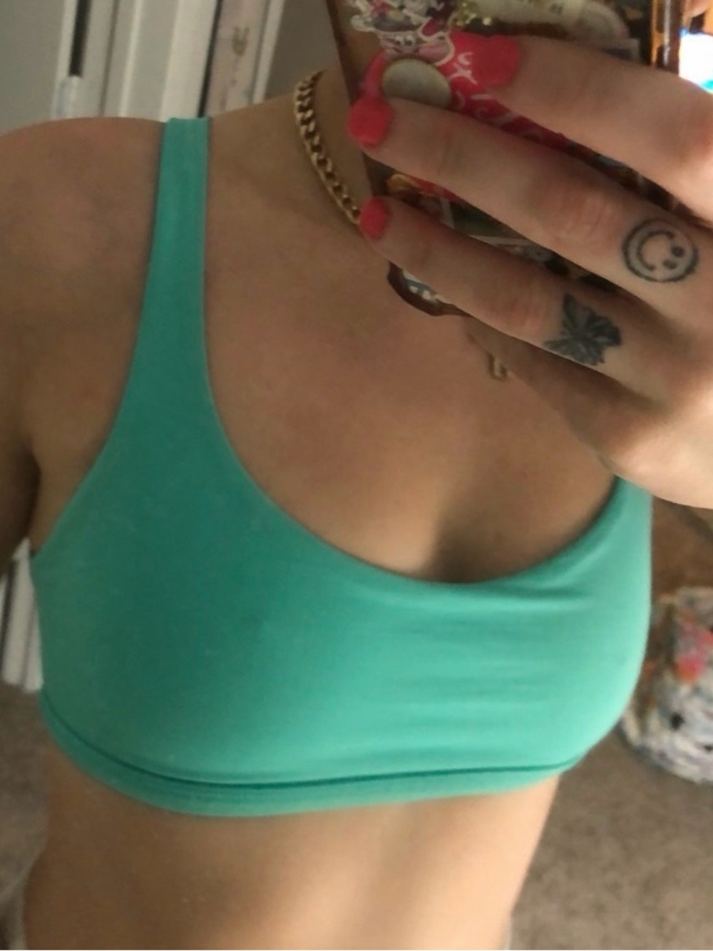 lululemon athletica teal sports bra